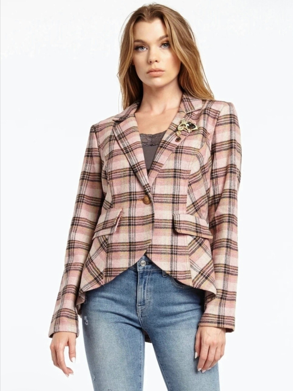 ARATTA JAY GATSBY PLAID BLAZER